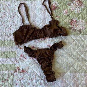 Handmade Italian silk lingerie set
